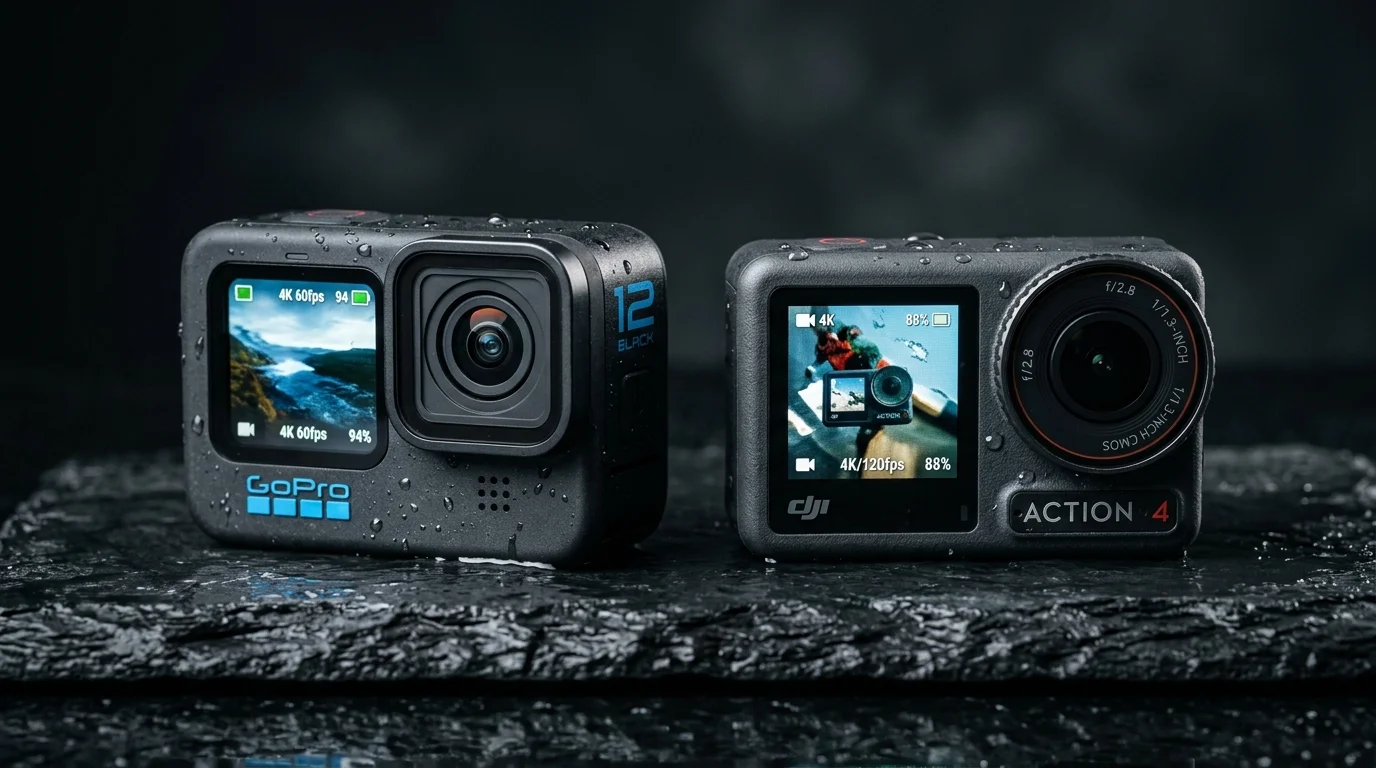 GoPro Hero 12 Black vs DJI Osmo Action 4: Qual Câmera de Ação Comprar em 2026?