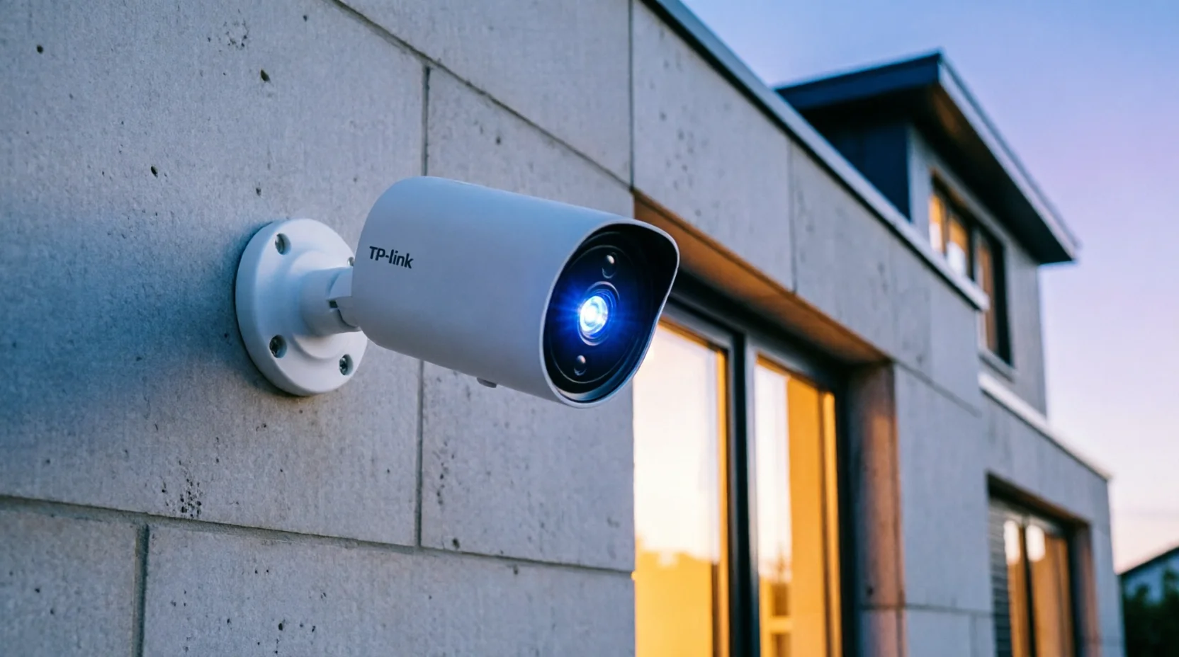 Câmera de Segurança Externa TP-Link Tapo C500 1080p Full HD instalada em residência