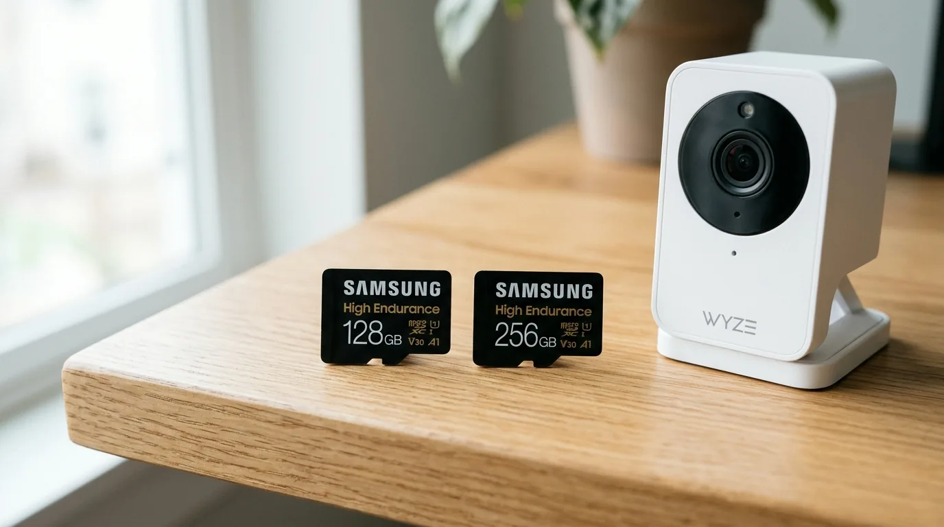 Cartões de memória MicroSD High Endurance para gravação contínua em câmeras de segurança Wi-Fi